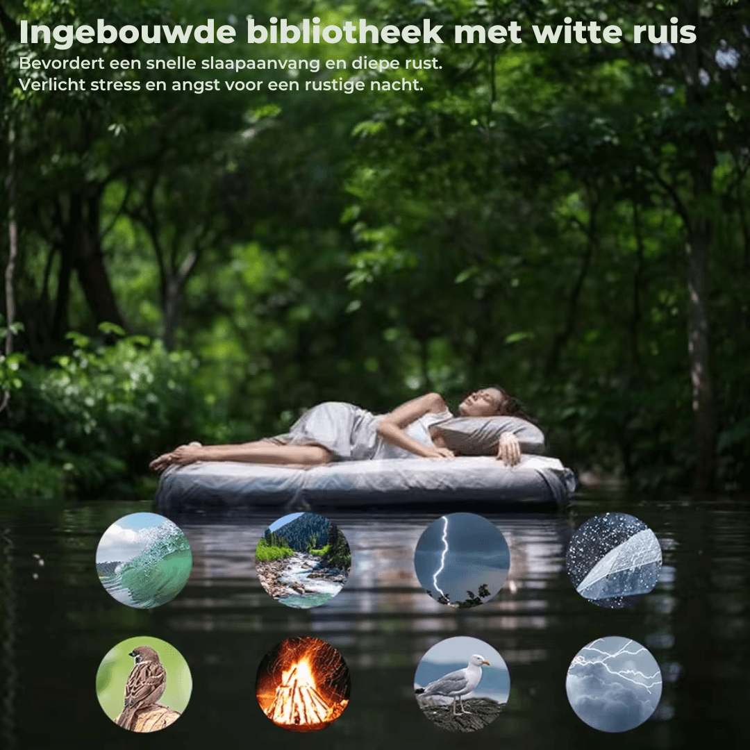 MistLume™ 3-in-1 witte ruis, luchtbevochtiger & nachtlampje