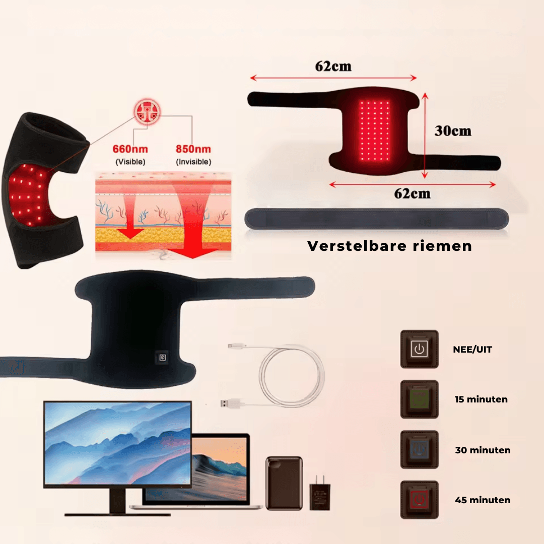 LumiStrap™ Geavanceerde roodlichttherapieband