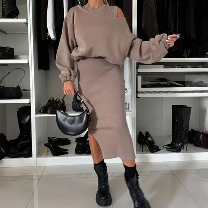 Anna - Dames Top & Mouwloze Jurk 2-delige Set